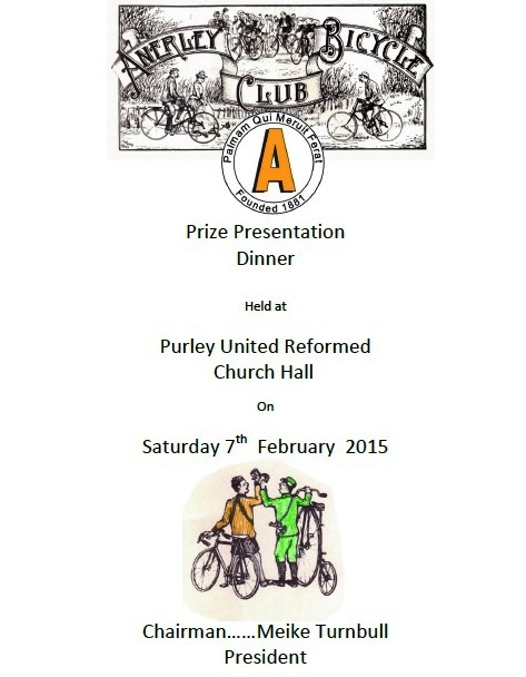 2015 Annual Club Dinner, Menu Memories 2015 Annual Club Dinner, Menu Memories